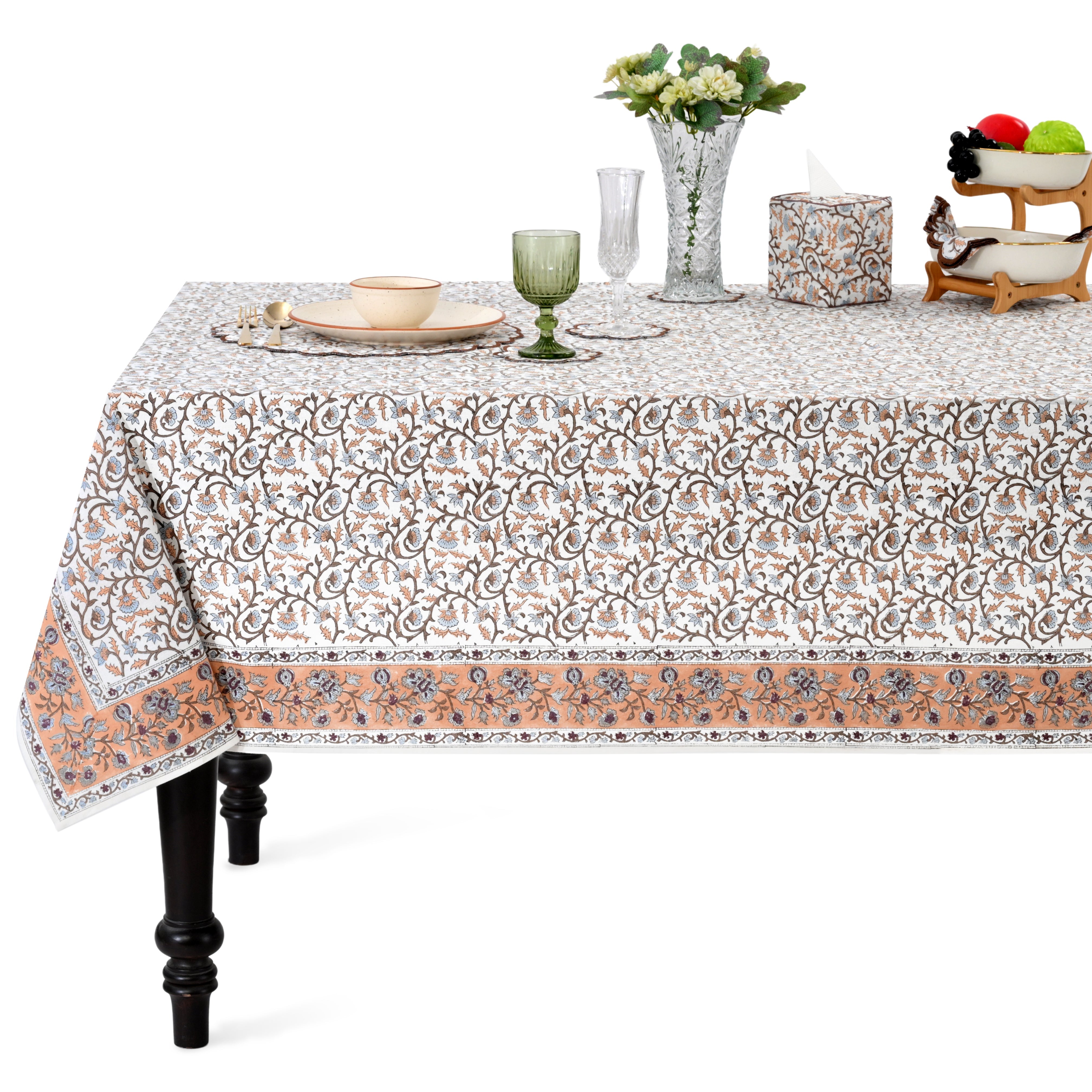 Brown Meadow Vine Rectangle & Square Tablecloth RIDHI
