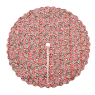 Dark Salmon Pink Tree Skirt