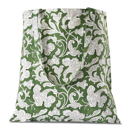 Pantone Artichoke Tote Bag Ridhi Block Print
