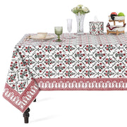 Ruby Red Emerald Green Square & Rectangle Tablecloth