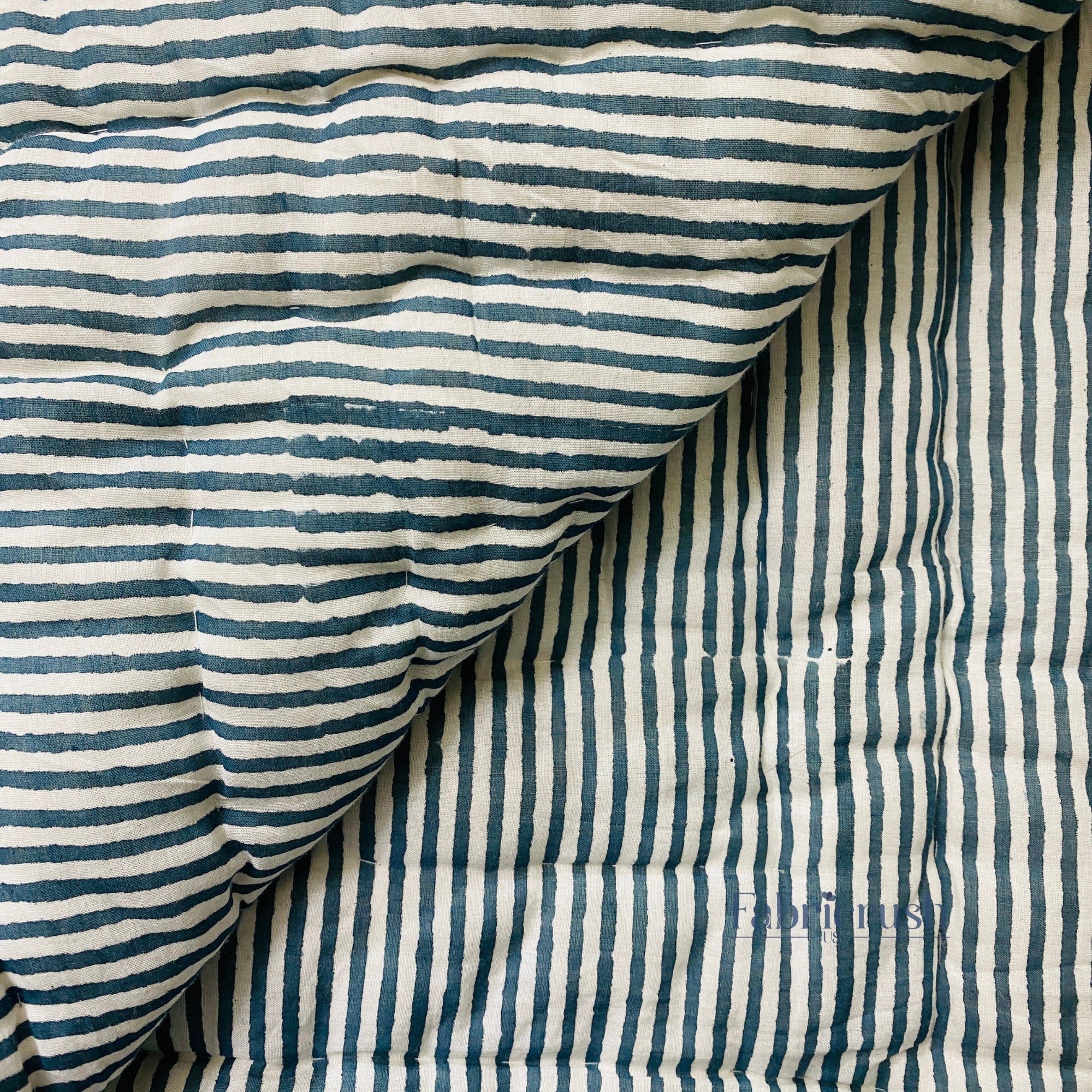 Peacock Blue Quilt Ridhi Block Print