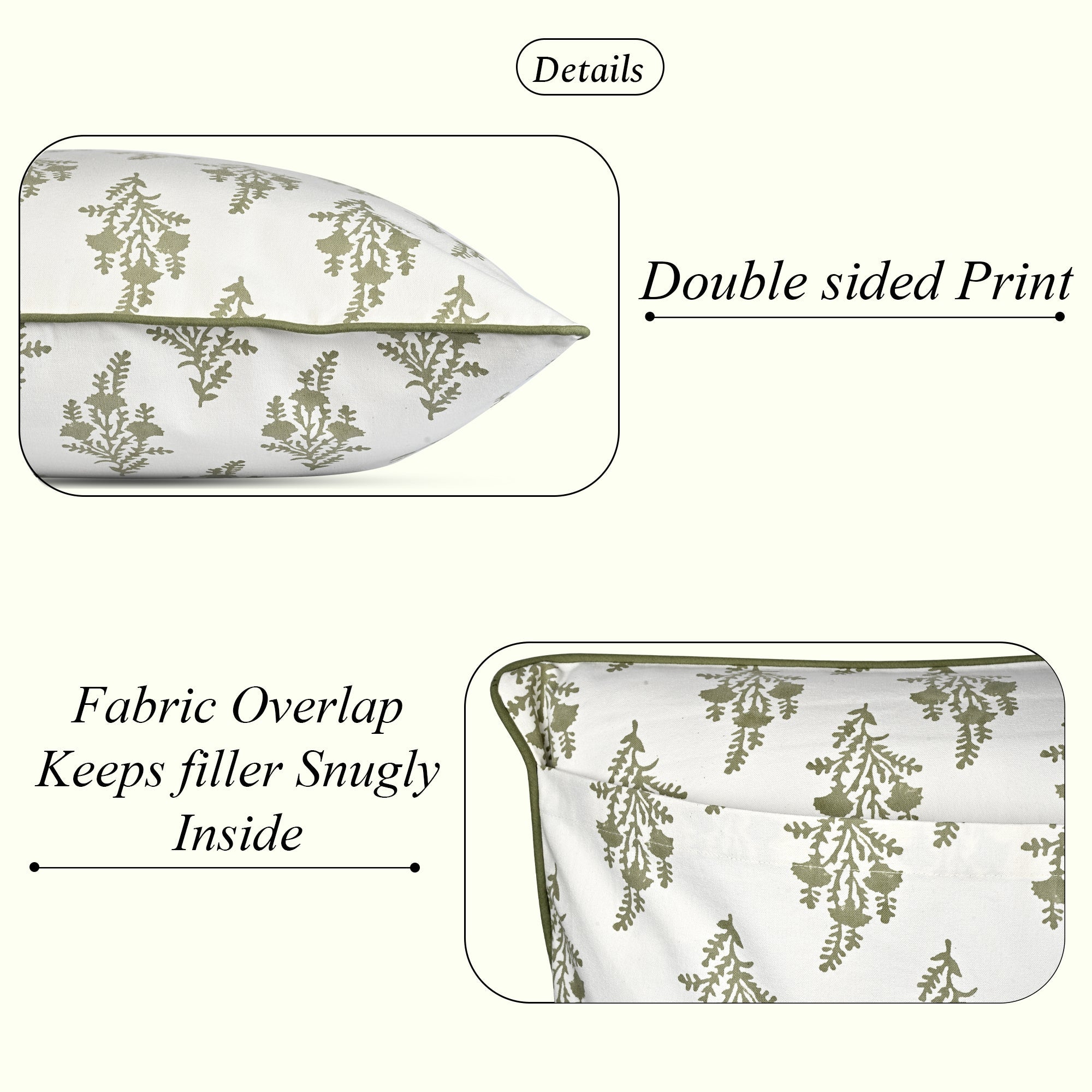 Nature Spring piping Pillow Cover RIDHI