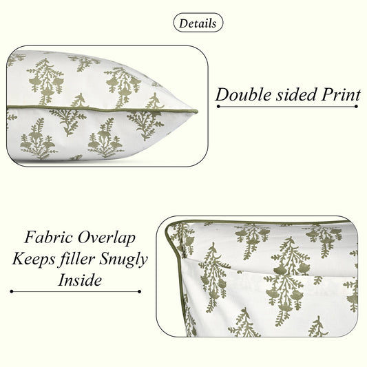 Nature Spring piping Pillow Cover RIDHI