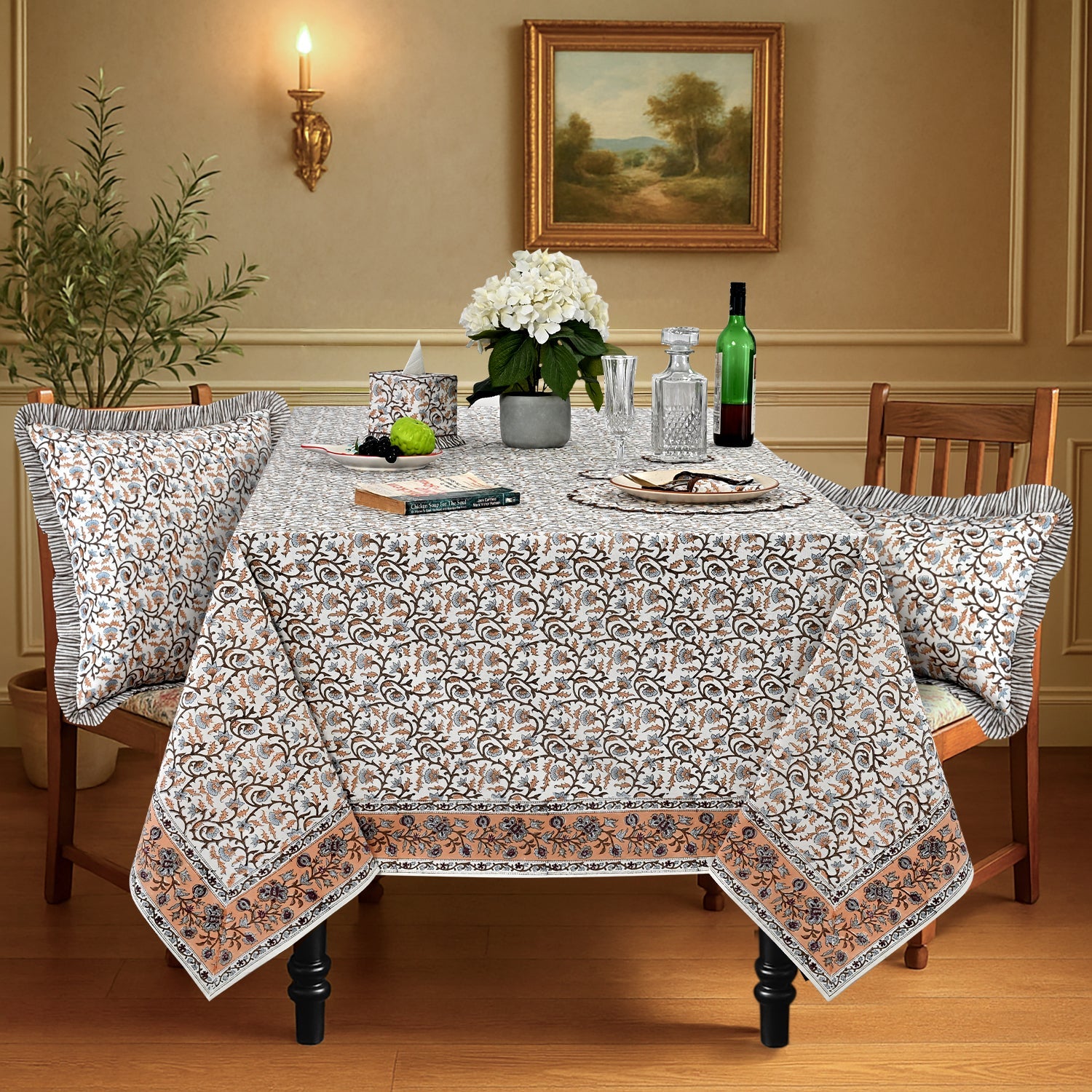 Brown Meadow Vine Rectangle & Square Tablecloth RIDHI