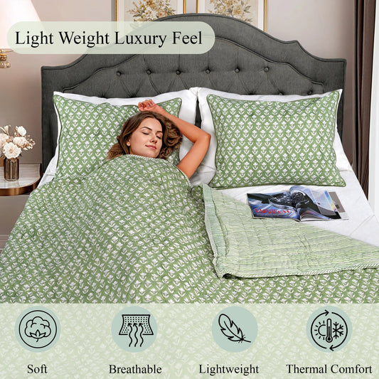 Verdant Floral Quilt Ridhi Block Print