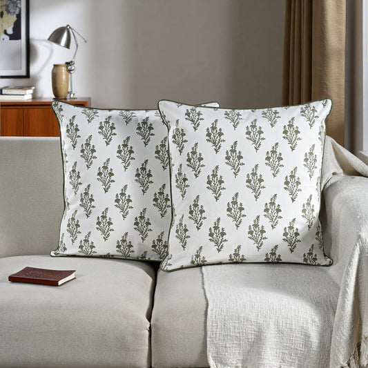 Nature Spring piping Pillow Cover RIDHI
