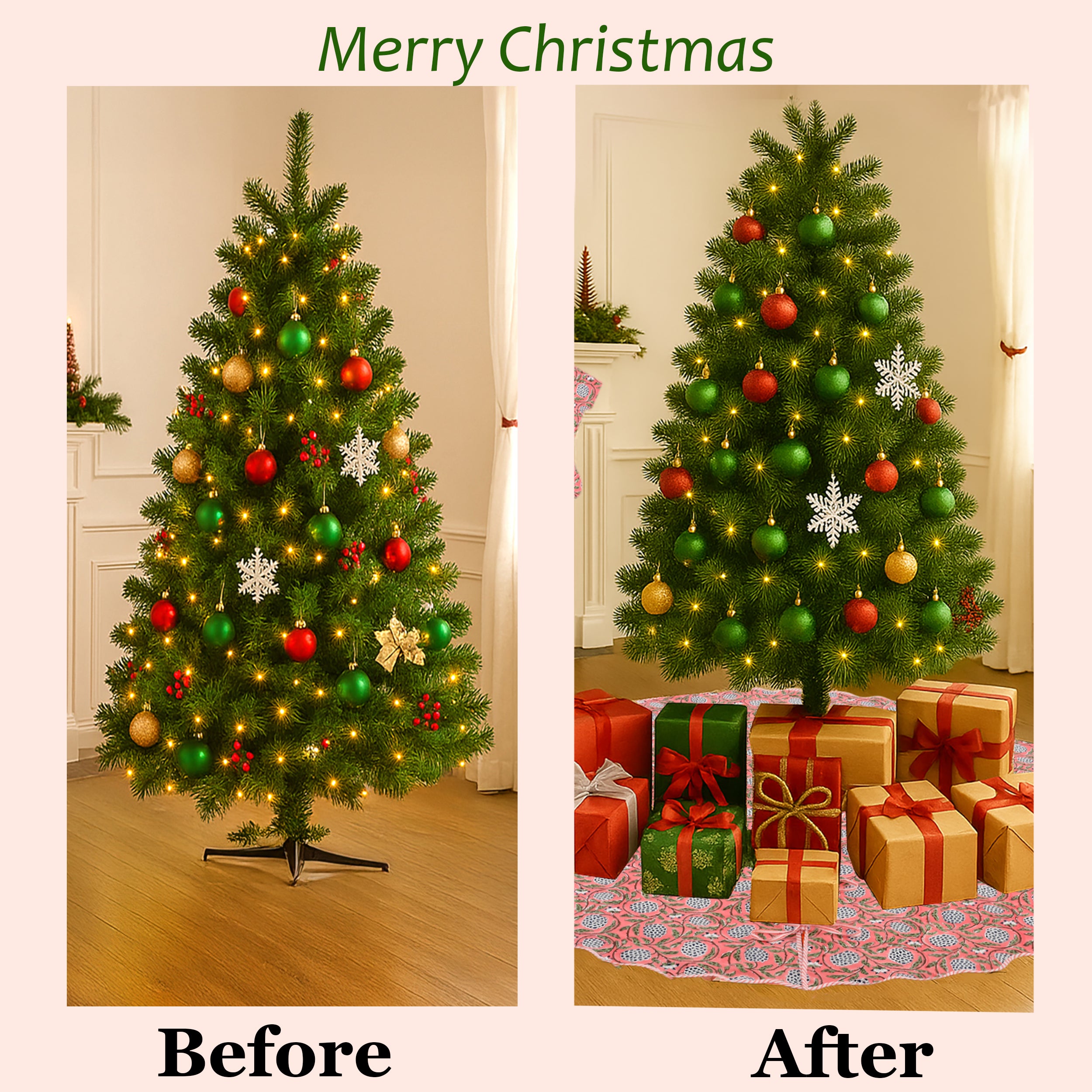 Dark Salmon Tree Skirt