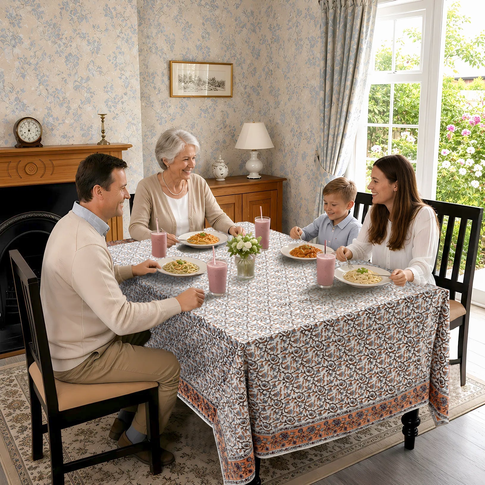 Brown Meadow Vine Rectangle & Square Tablecloth RIDHI