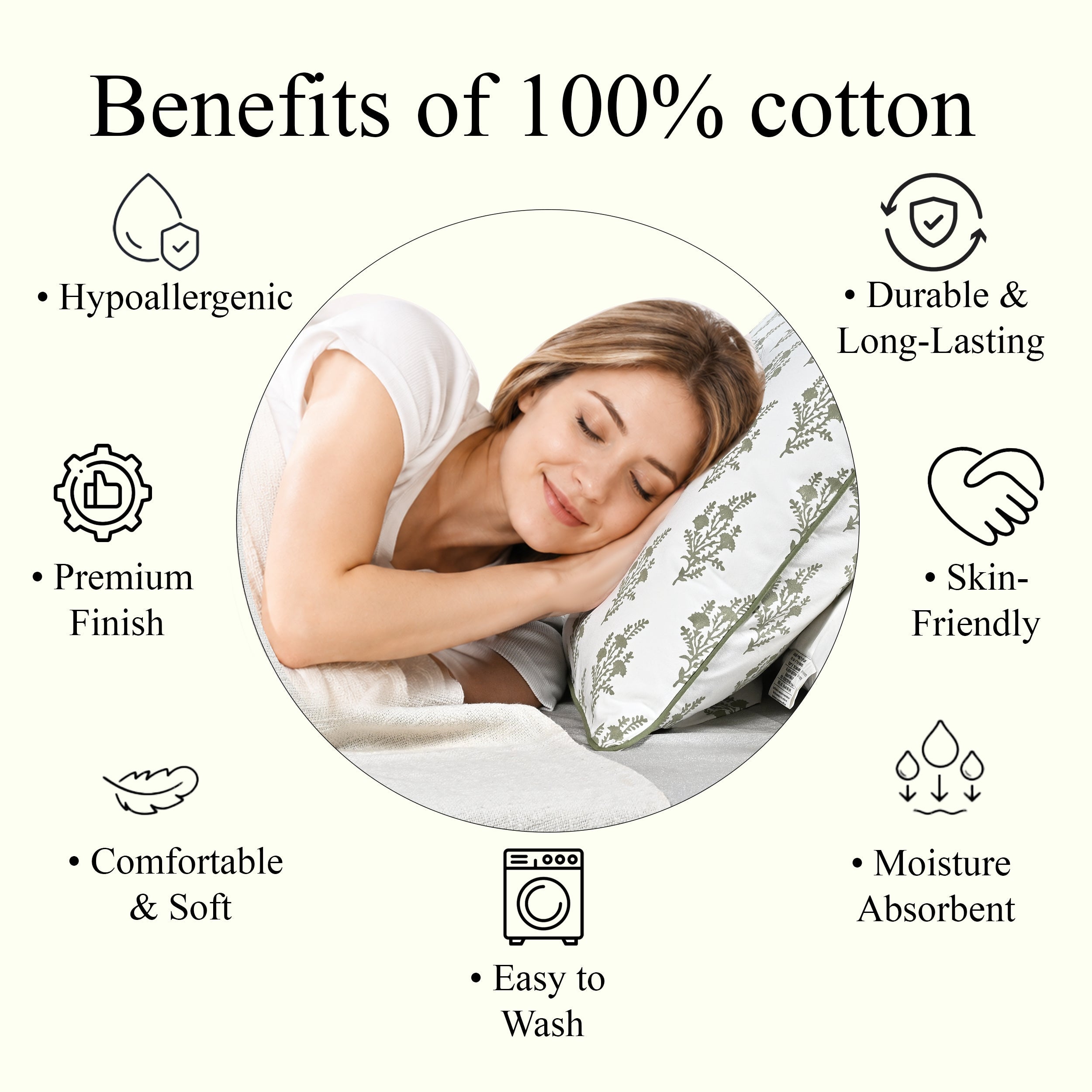 Nature Spring piping Pillow Cover RIDHI