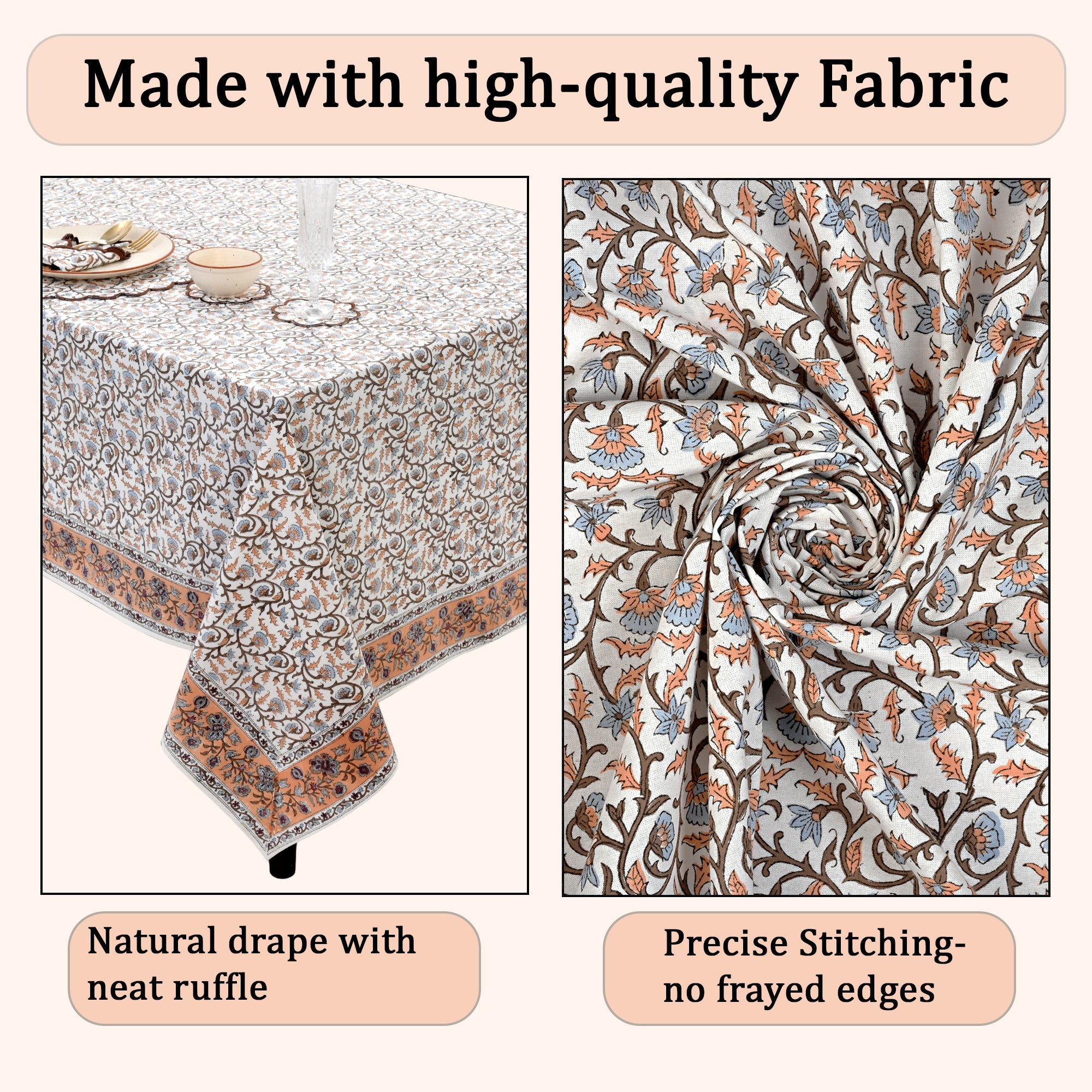 Brown Meadow Vine Rectangle & Square Tablecloth RIDHI