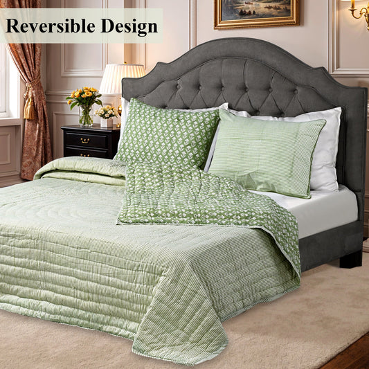 Verdant Floral Quilt Ridhi Block Print