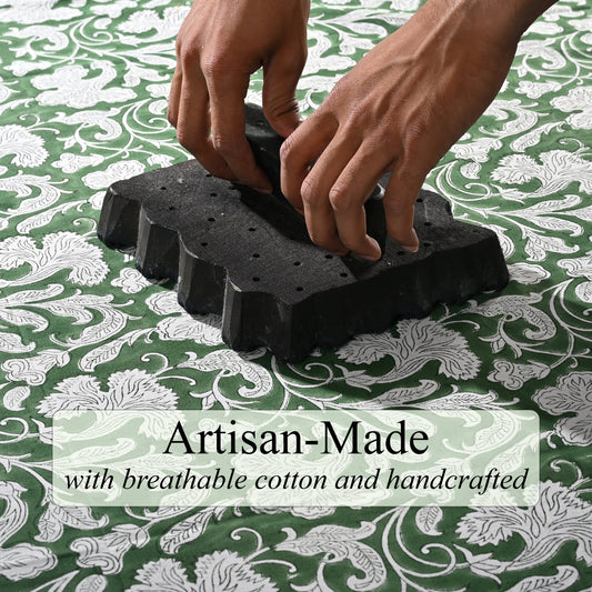 Pantone Artichoke Tote Bag Ridhi Block Print