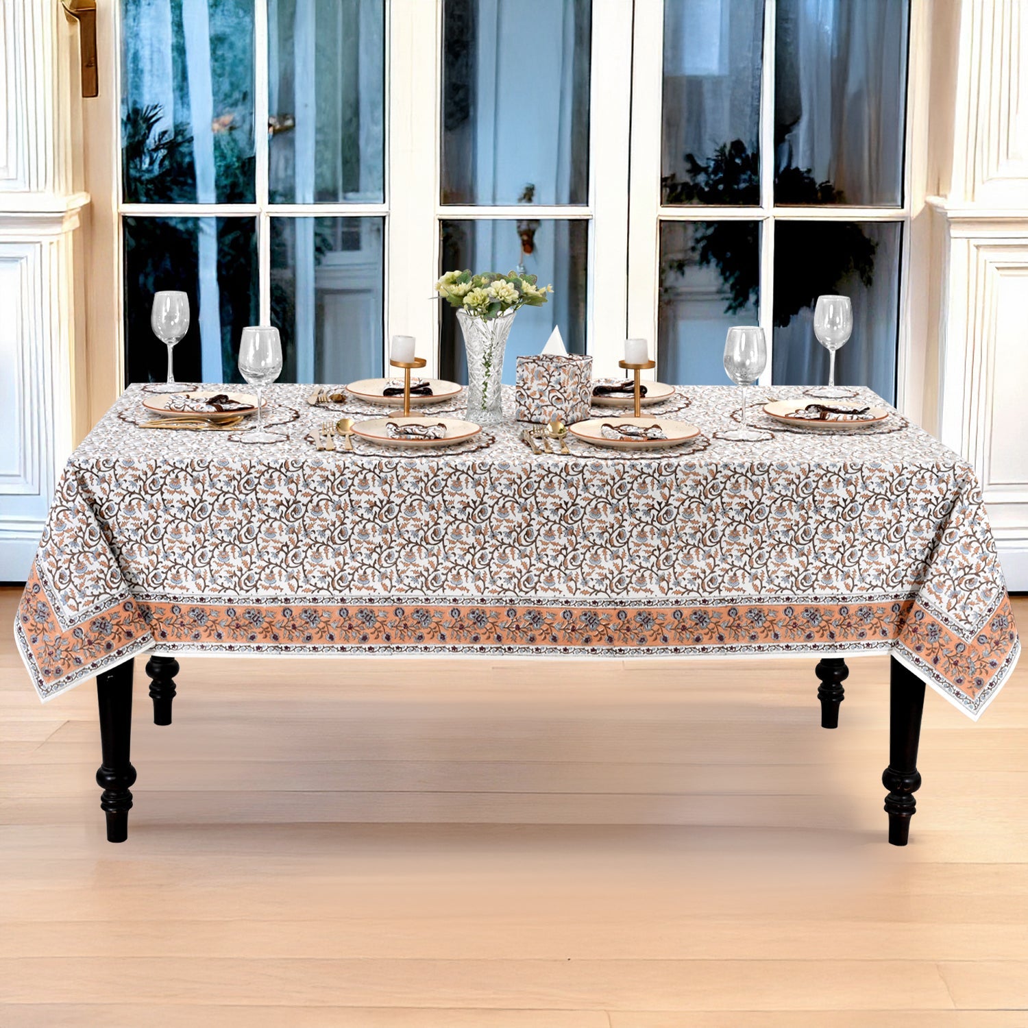 Brown Meadow Vine Rectangle & Square Tablecloth RIDHI