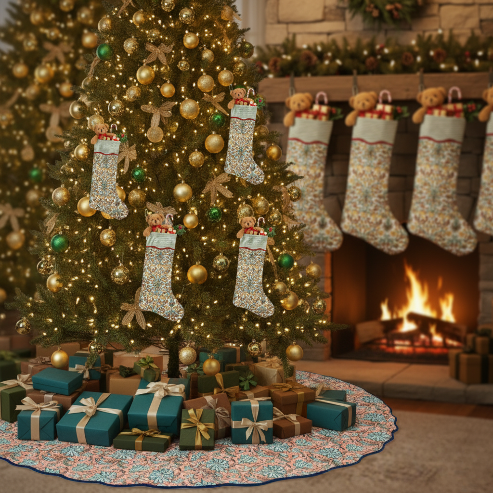 Goldenrod Yellow Christmas Stocking