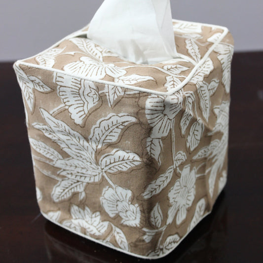 Oak Brown Tissue Box Cover Ridhi Block Print