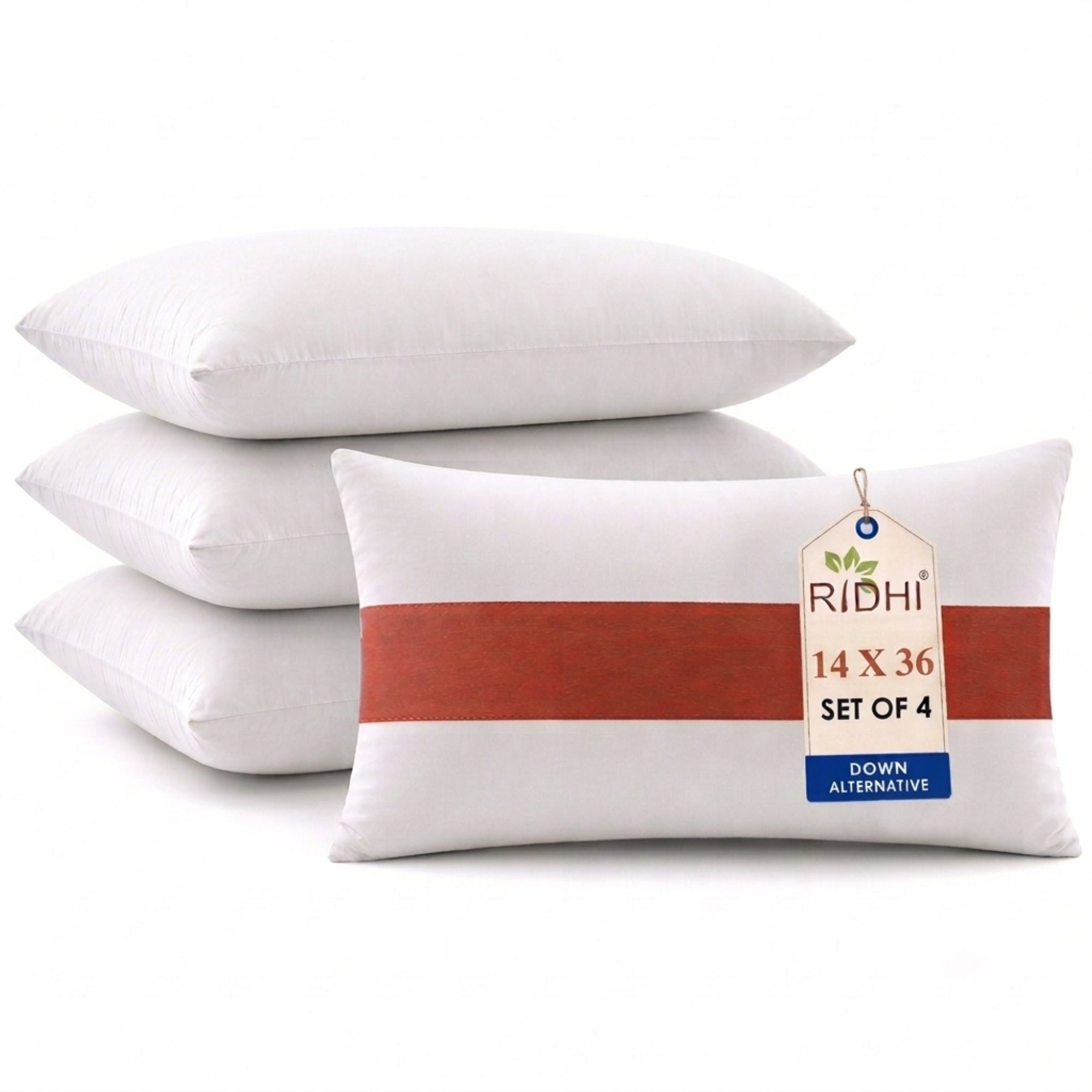 White Sham Pillow Insert Ridhi Block Print