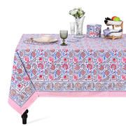 Pigeon Blue and Flamingo Pink Square & Rectangle Tablecloth