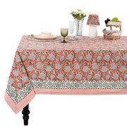 Dark Salmon Pink Square & Rectangle Tablecloth