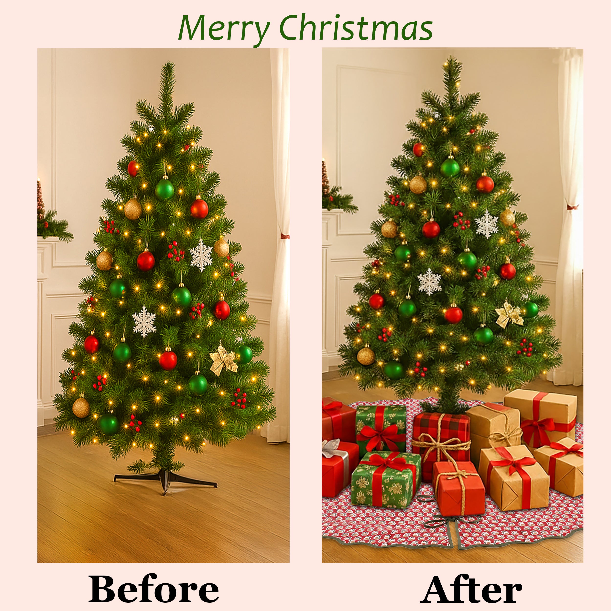 Chocolate Cosmos Red Tree Skirt