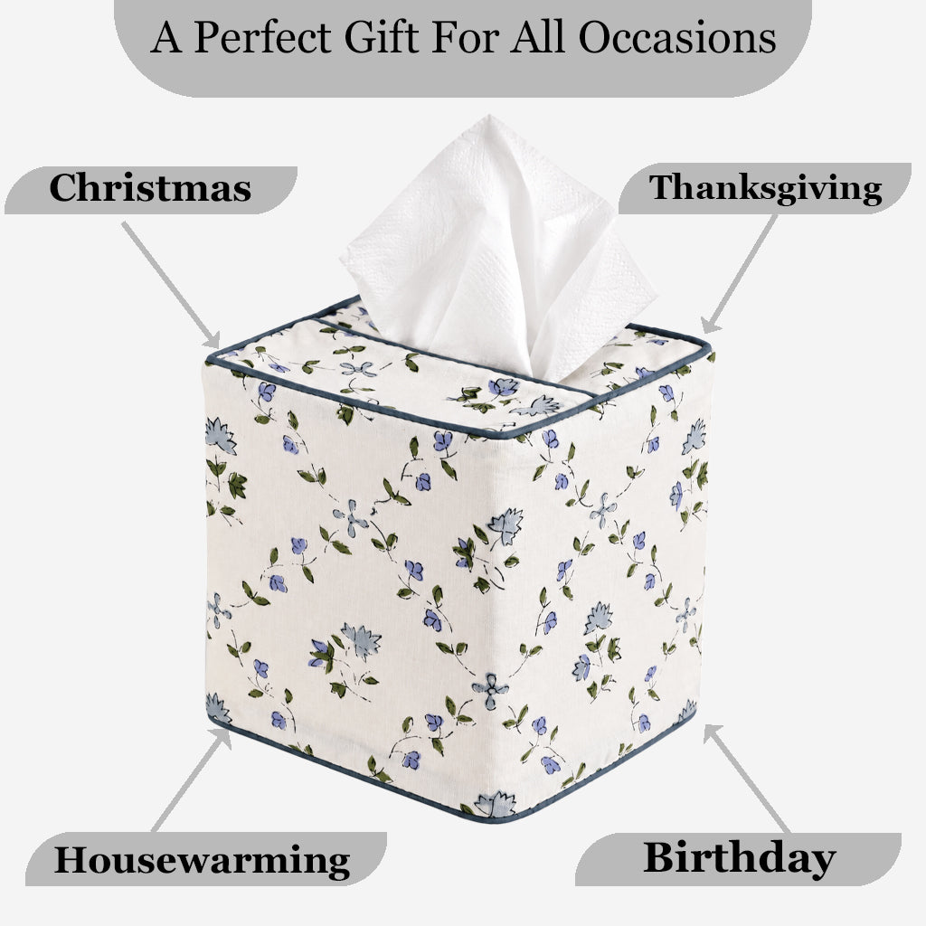 Powder Blue Tissue Box Cover