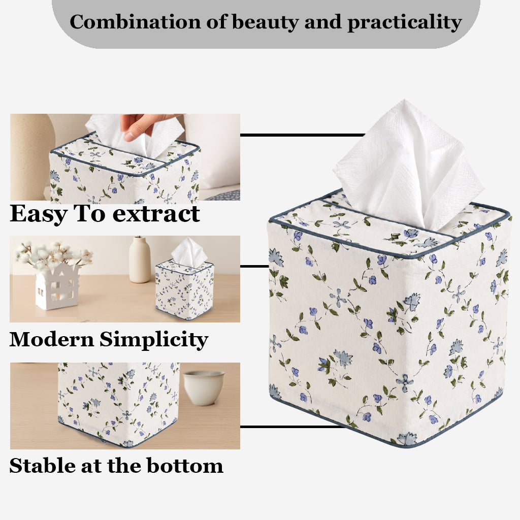 Powder Blue Tissue Box Cover