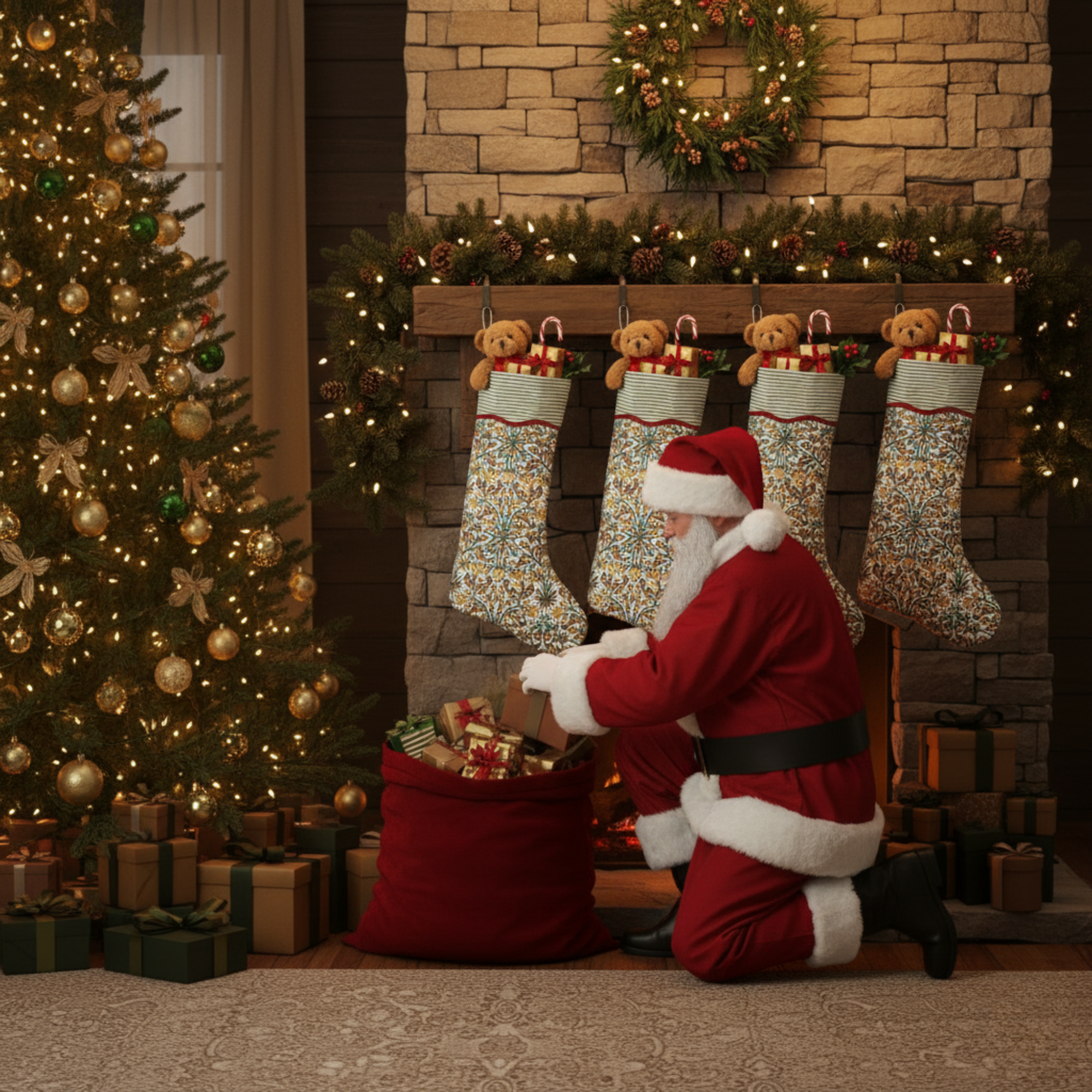 Goldenrod Yellow Christmas Stocking