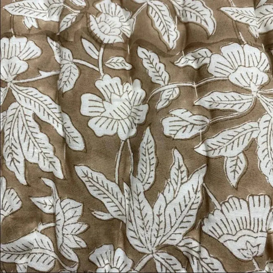 Oak Brown Quilt Ridhi Block Print