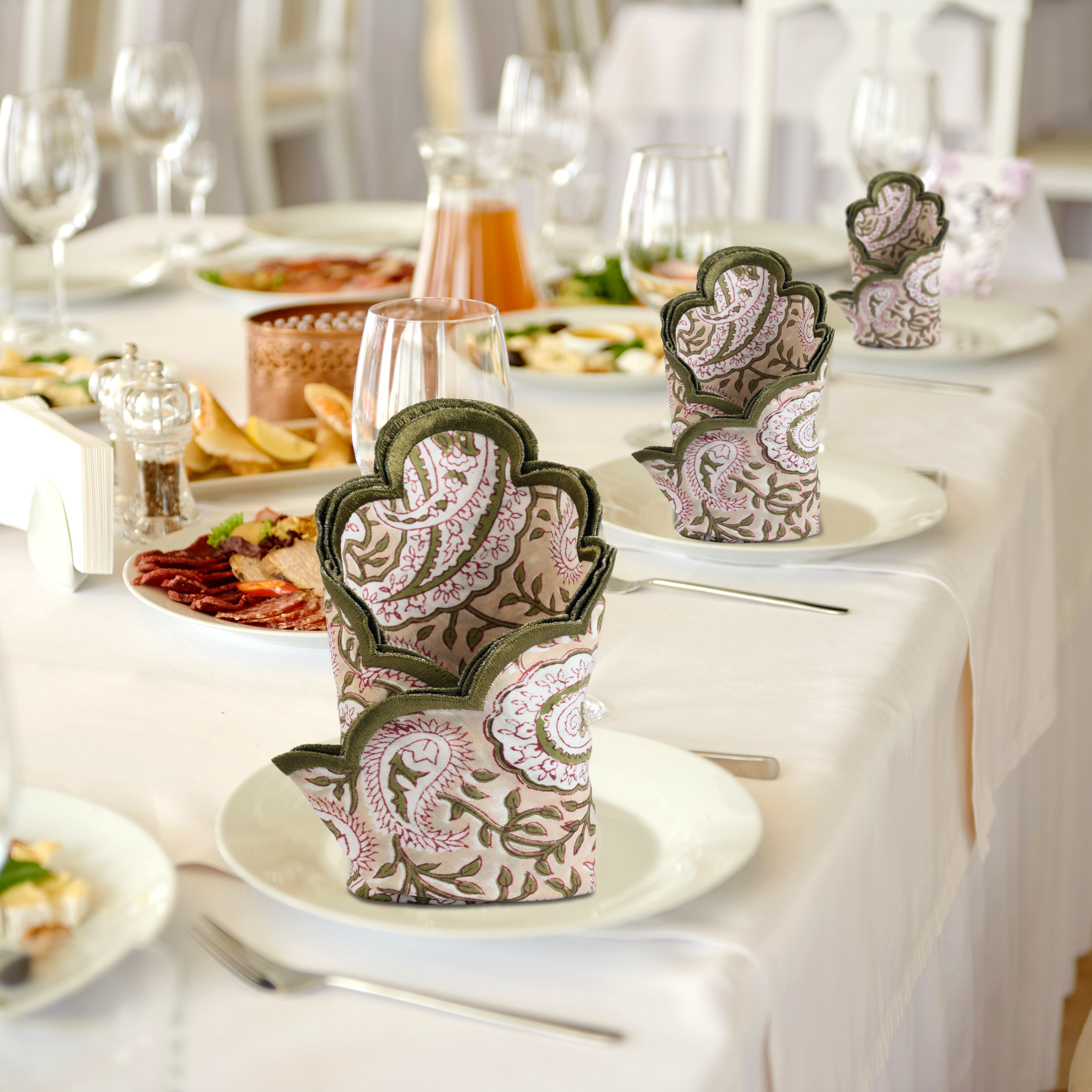 Royal Beige Embroidery Napkins RIDHI