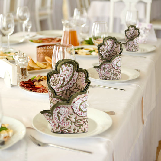 Royal Beige Embroidery Napkins RIDHI