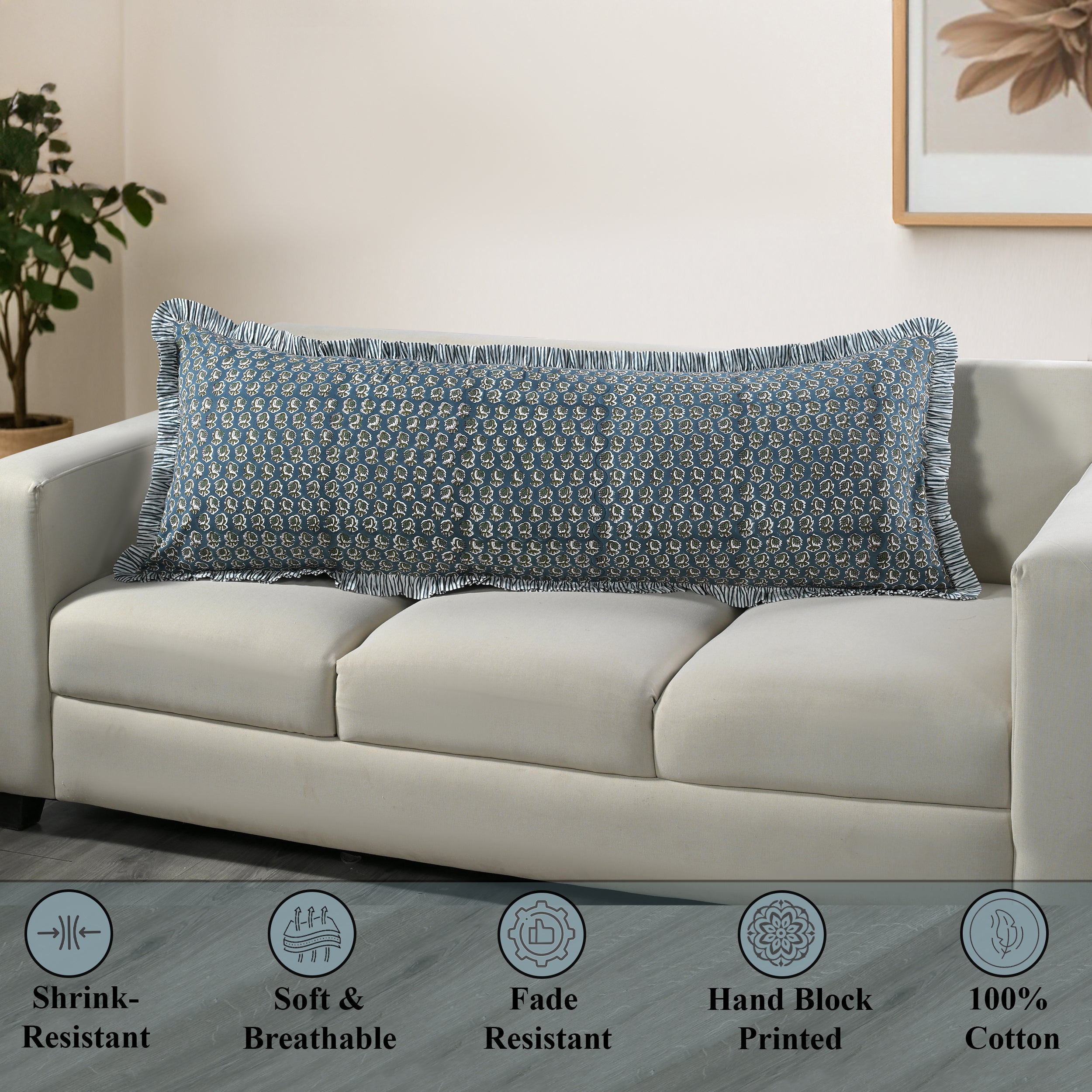 Peacock Blue Sham Cover