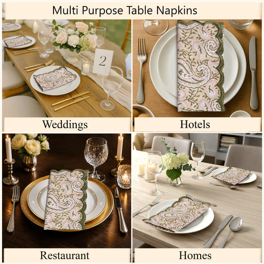 Royal Beige Embroidery Napkins RIDHI