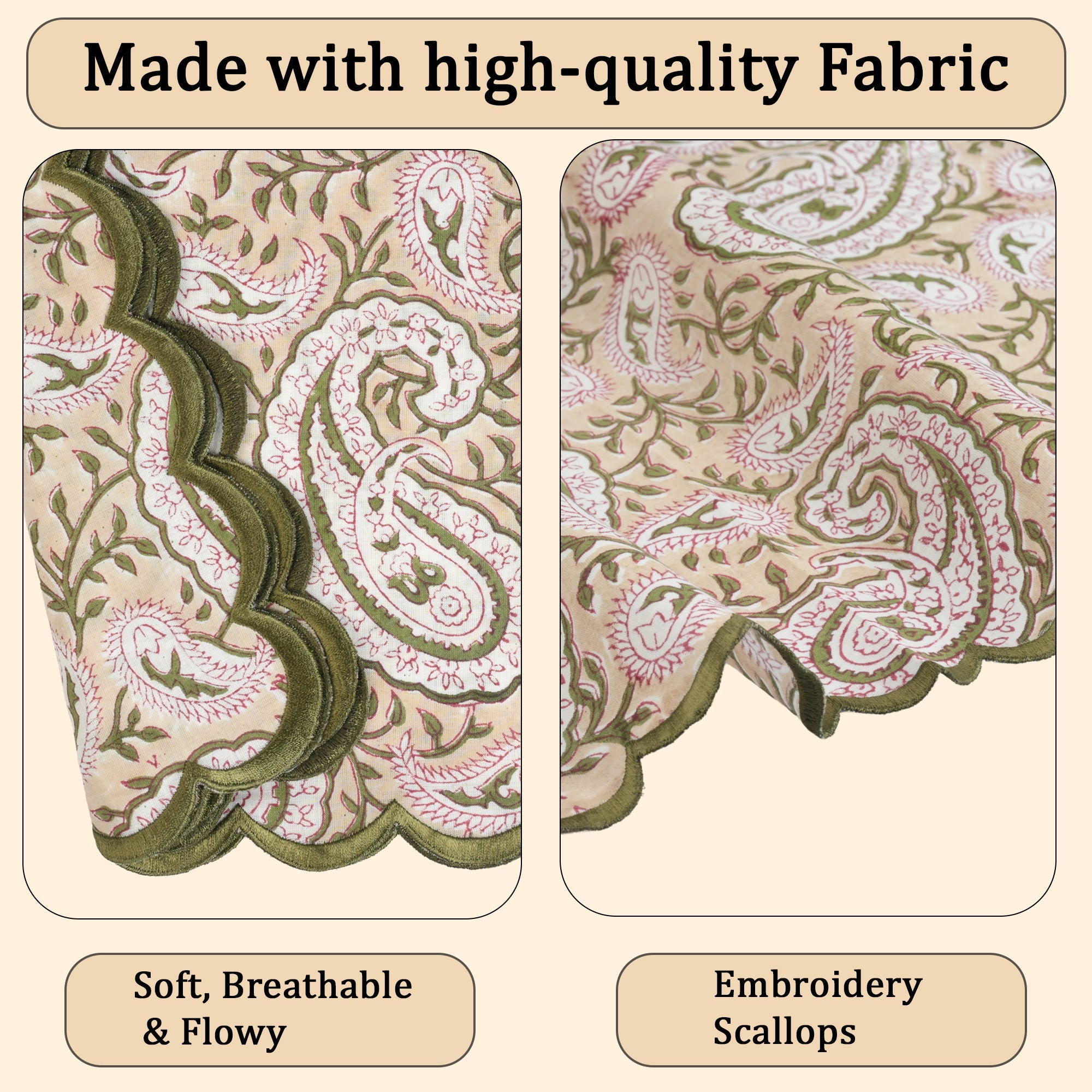 Royal Beige Embroidery Napkins RIDHI