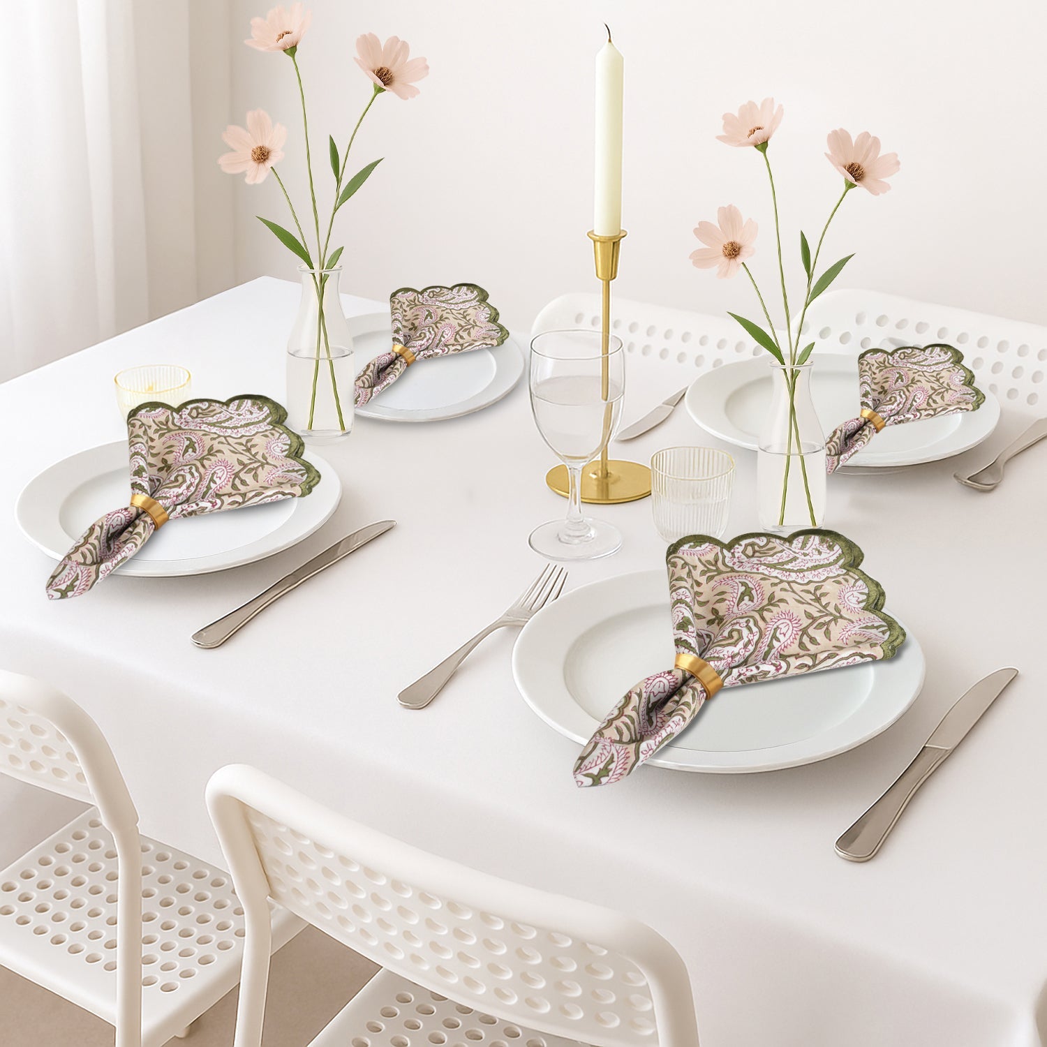 Royal Beige Embroidery Napkins RIDHI