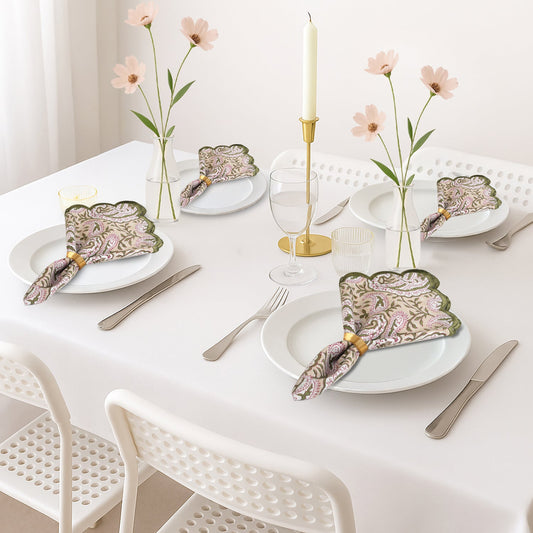 Royal Beige Embroidery Napkins RIDHI
