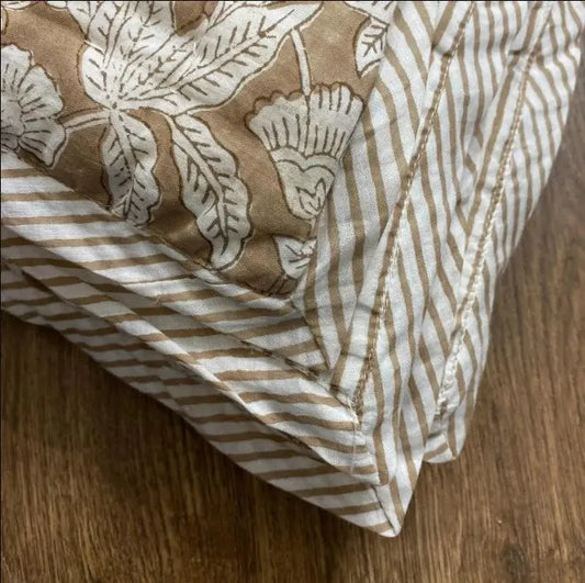 Oak Brown Quilt Ridhi Block Print