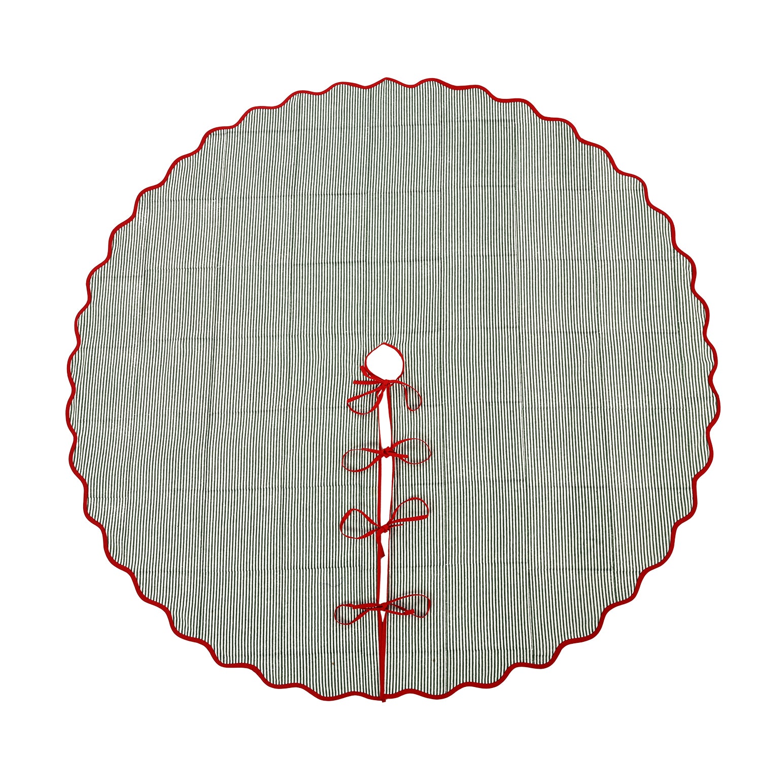 Green Stripe Tree Skirt