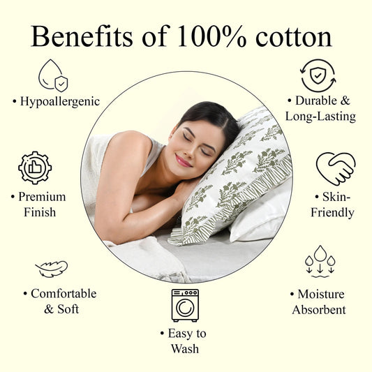 Natural Spring Ruffle Sham Pillow Cover RIDHI