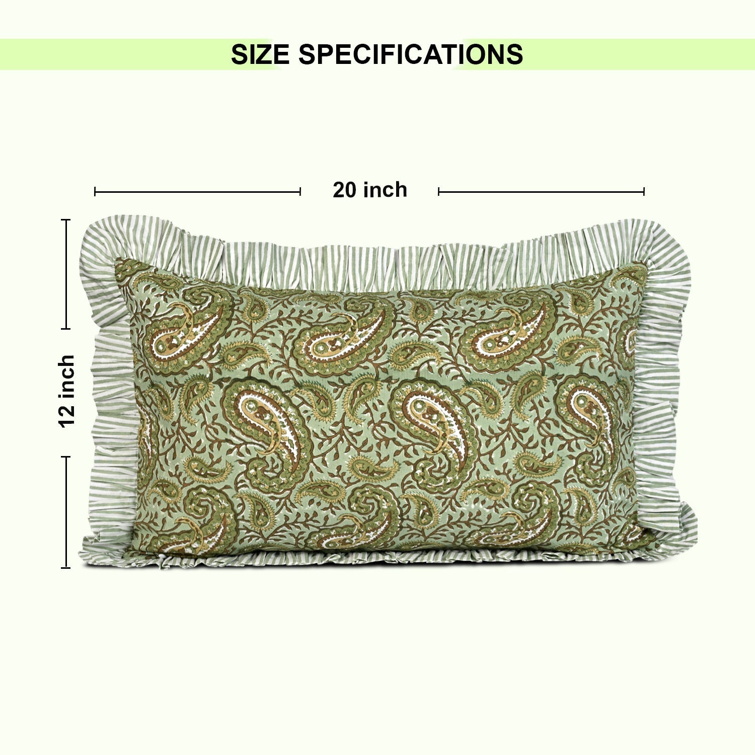 Nostalgic Naturals Ruffle Sham Pillow Cover RIDHI