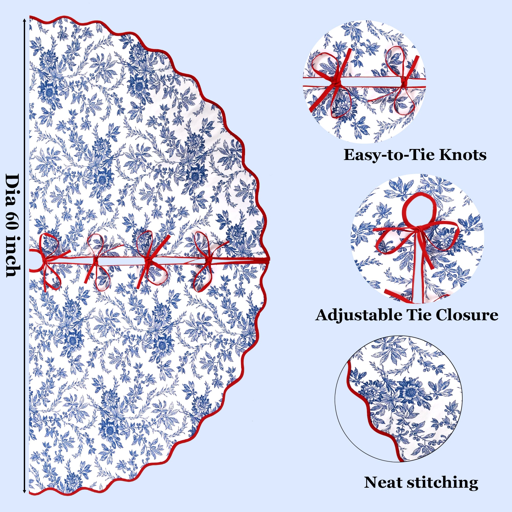 Incremental Blue Tree Skirt