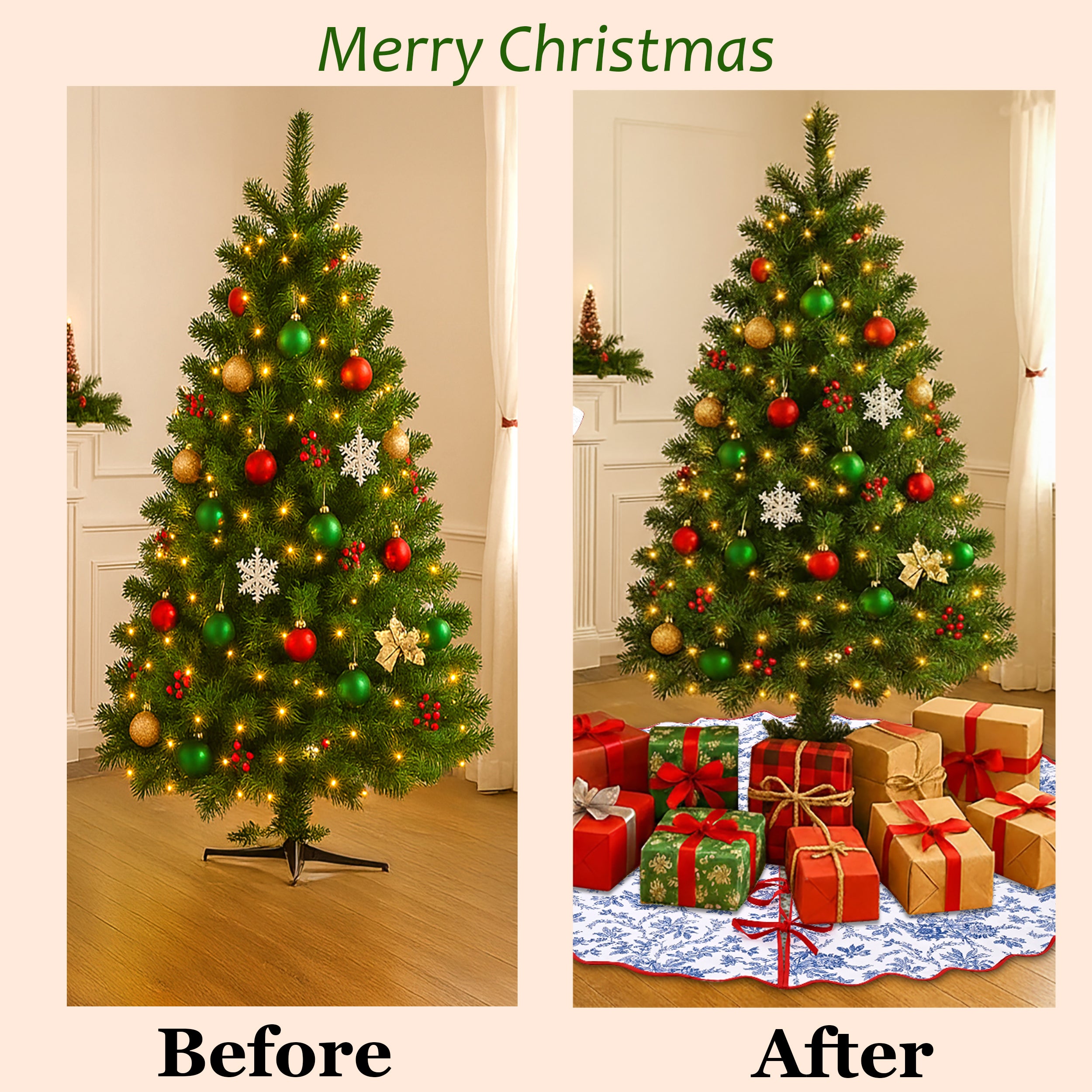 Incremental Blue Tree Skirt