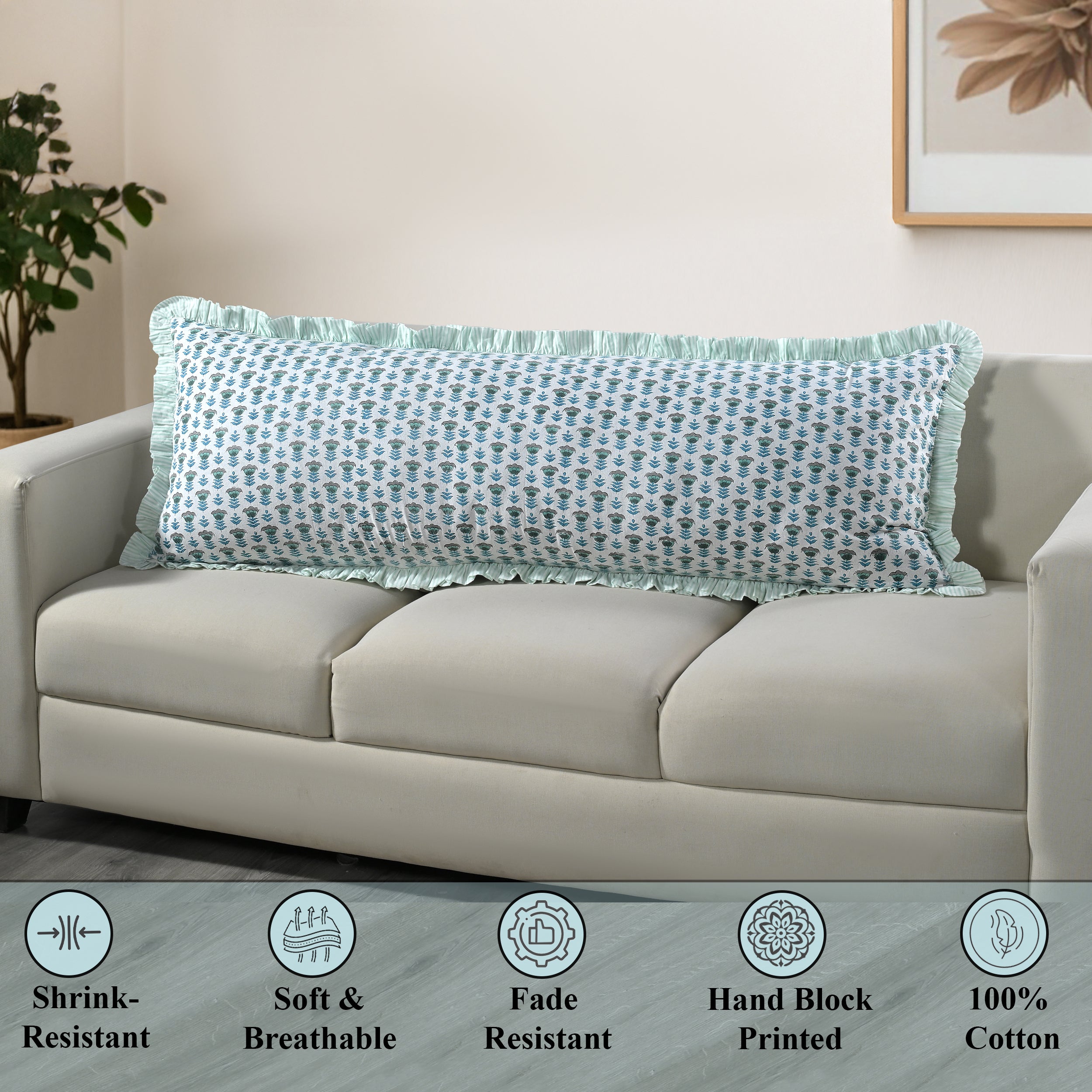 Aquamarine Blue Sham Cover