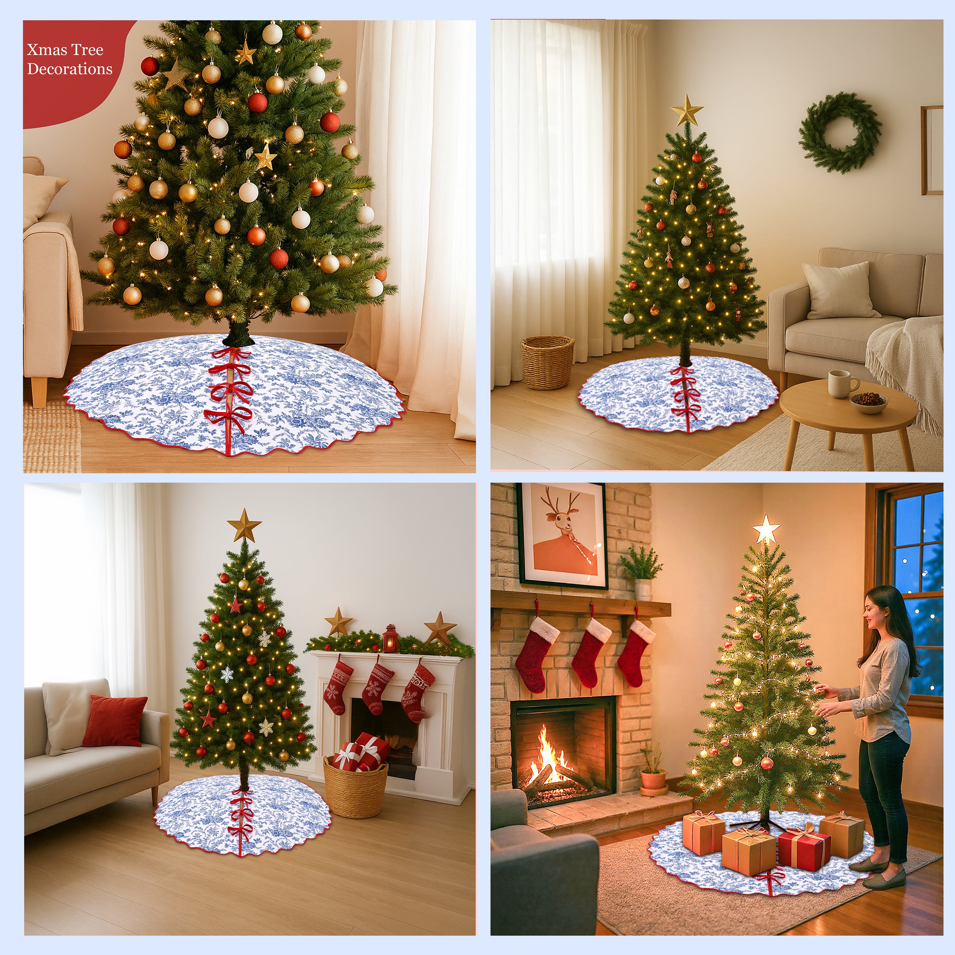 Incremental Blue Tree Skirt