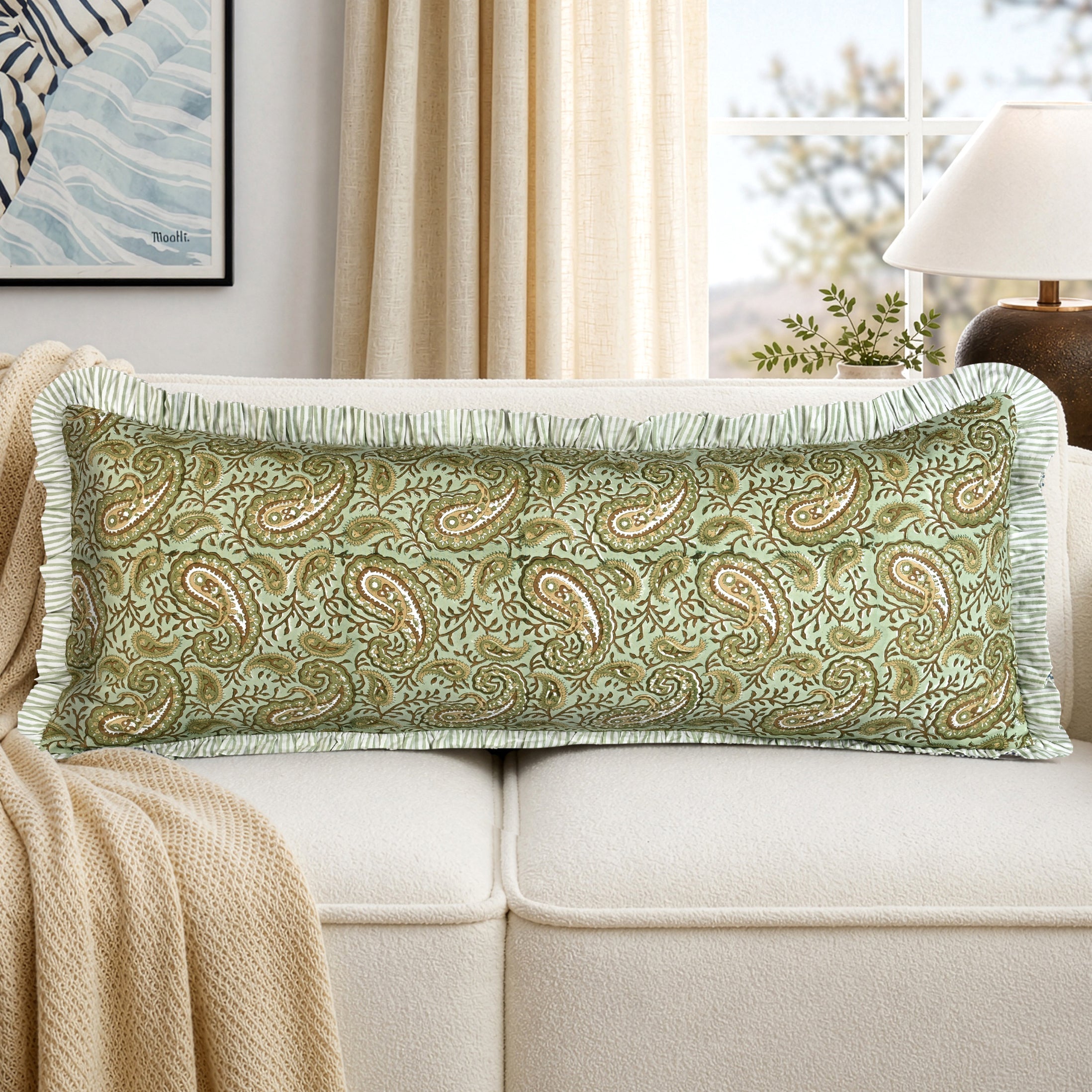 Nostalgic Naturals Ruffle Sham Pillow Cover RIDHI