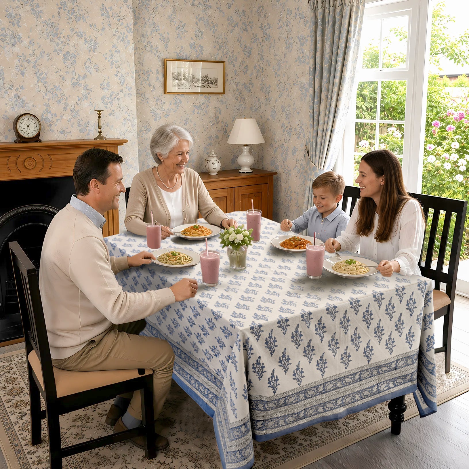 Coastal Blue Rectangle & Square Tablecloth RIDHI