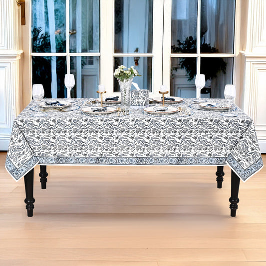 Baby Blue Eyes Rectangle Tablecloth Ridhi Block Print