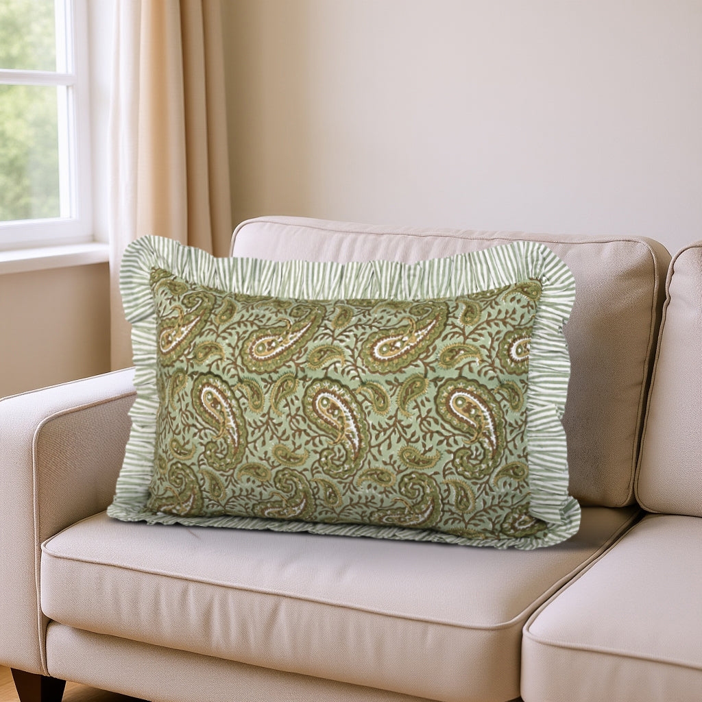 Nostalgic Naturals Ruffle Sham Pillow Cover RIDHI