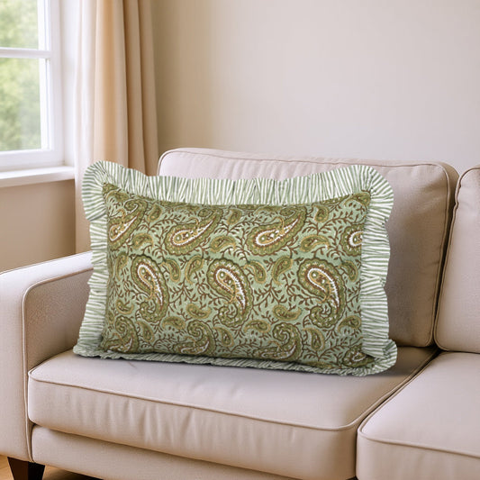 Nostalgic Naturals Ruffle Sham Pillow Cover RIDHI