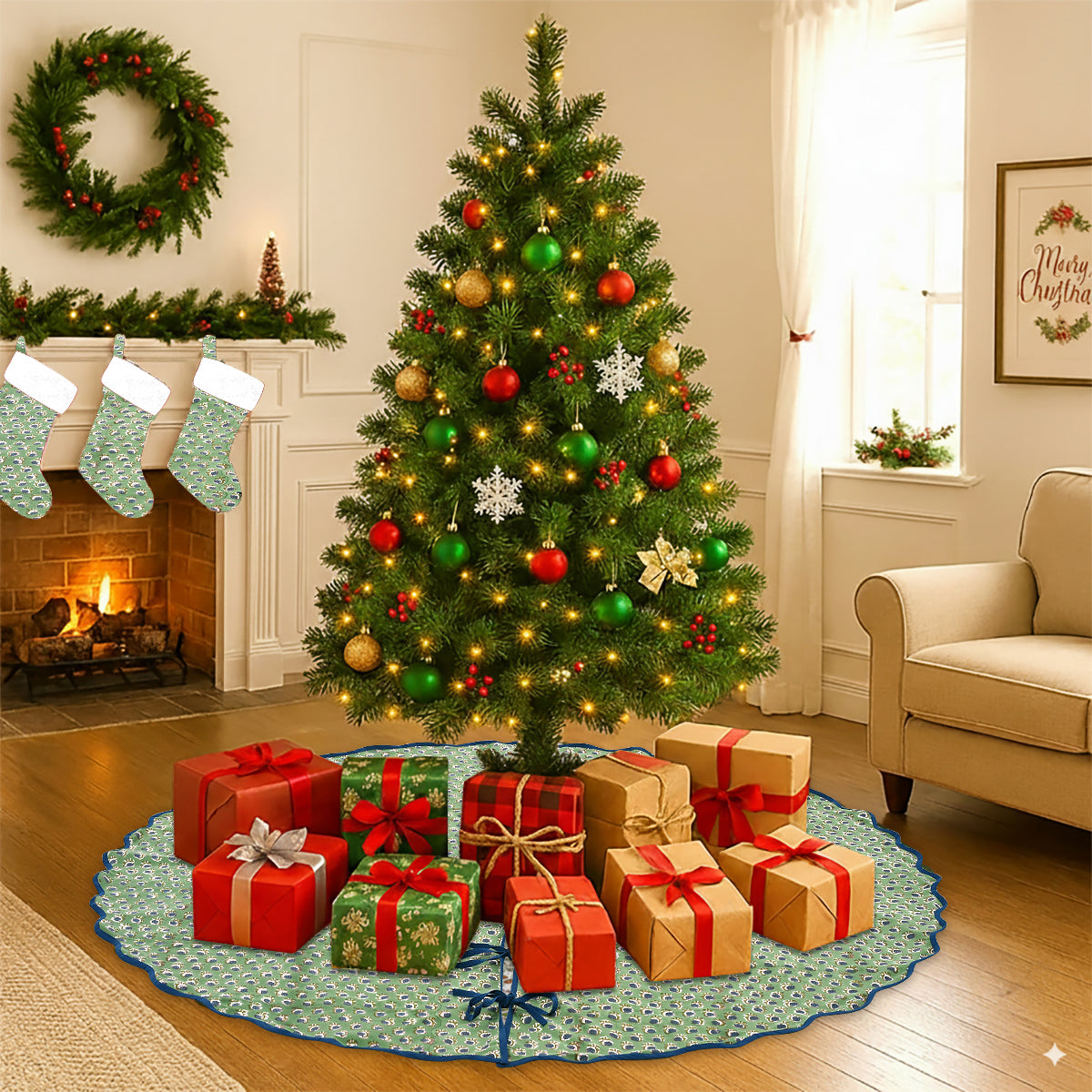 Basil Green Tree Skirt