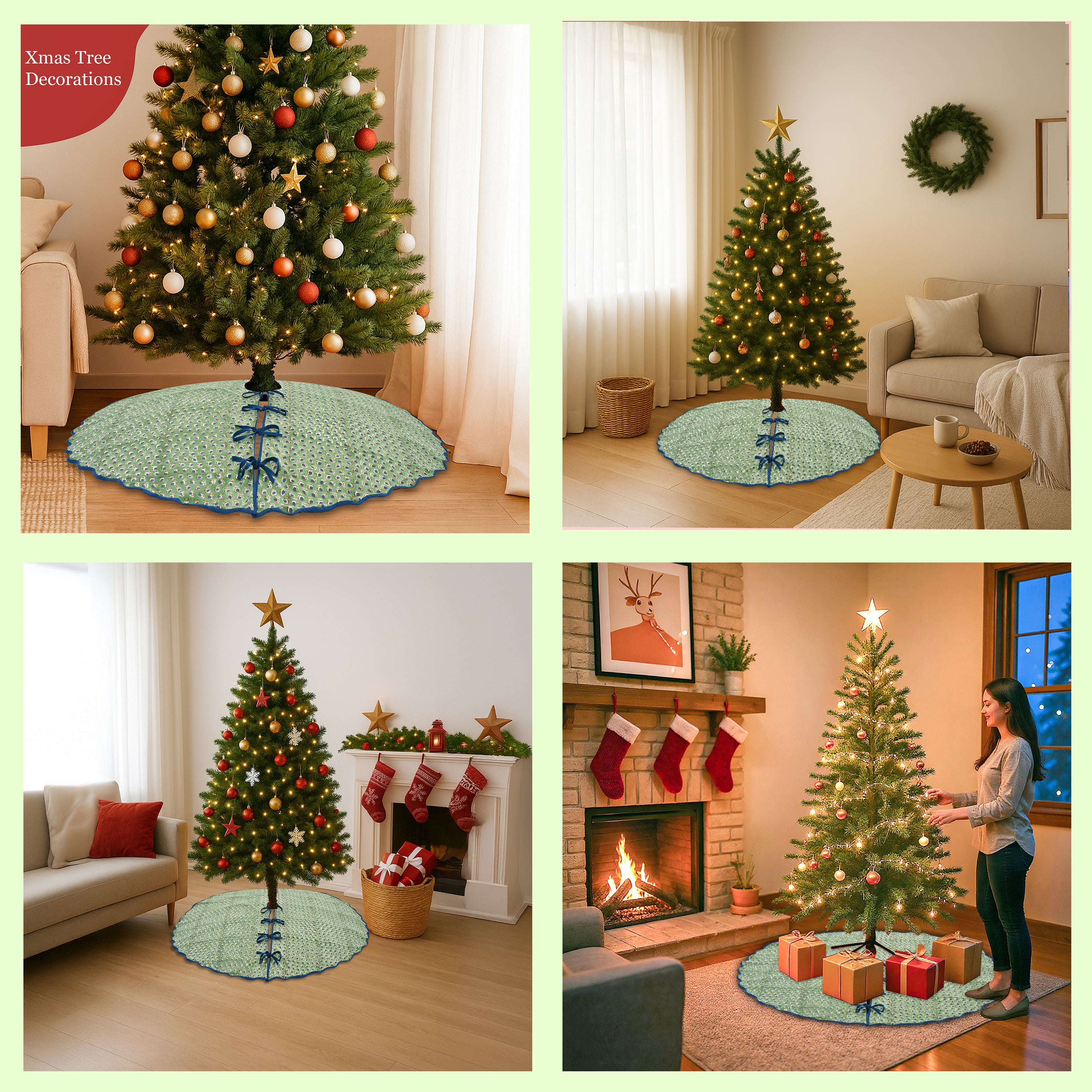 Basil Green Tree Skirt