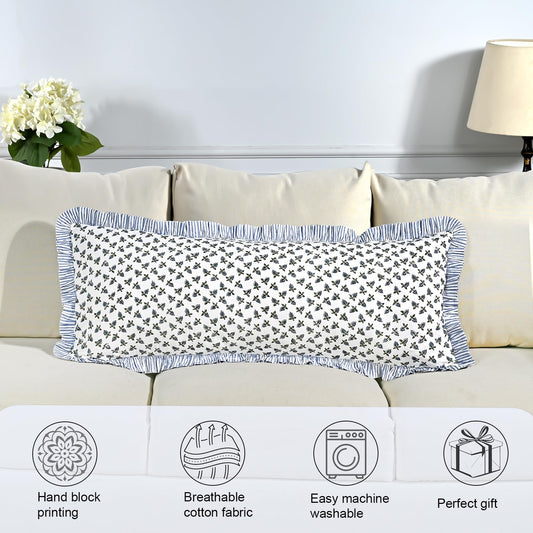 Hand Block Print Cotton Pillow Sham - Baby Blossams